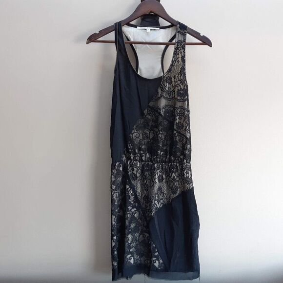 Y2K collective concepts black lace dress S - Picture 2 of 7